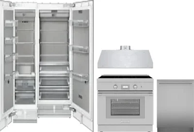 5 Piece Package Includes Refrigerator, Freezer, Range, Hood And Dishwasher