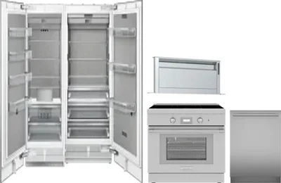 5 Piece Package Includes Refrigerator, Freezer, Range, Hood And Dishwasher