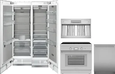 5 Piece Package Includes Refrigerator, Freezer, Range, Hood And Dishwasher