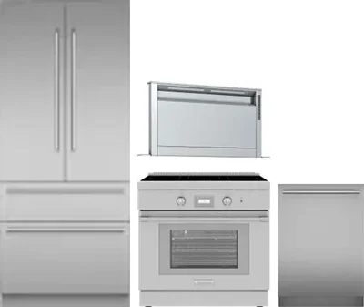 4 Piece Package Includes Refrigerator, Range, Hood And Dishwasher
