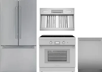 4 Piece Package Includes Refrigerator, Range, Hood And Dishwasher
