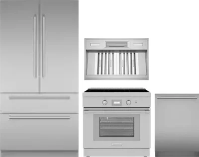 4 Piece Package Includes Refrigerator, Range, Hood And Dishwasher