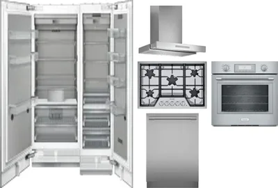 6 Piece Package Includes Refrigerator, Freezer, Cooktop, Wall Oven, Hood And Dishwasher