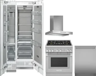 5 Piece Package Includes Refrigerator, Freezer, Range, Hood And Dishwasher