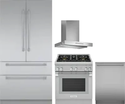 4 Piece Package Includes Refrigerator, Range, Hood And Dishwasher