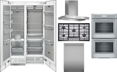 6 Piece Package Includes Refrigerator, Freezer, Cooktop, Wall Oven, Hood And Dishwasher