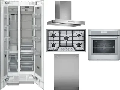 6 Piece Package Includes Refrigerator, Freezer, Cooktop, Wall Oven, Hood And Dishwasher