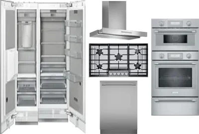 6 Piece Package Includes Refrigerator, Freezer, Cooktop, Wall Oven, Hood And Dishwasher