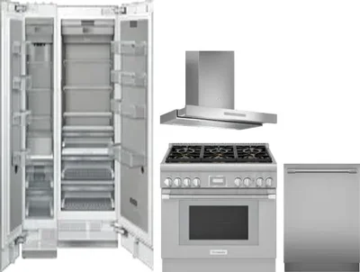 5 Piece Package Includes Refrigerator, Freezer, Range, Hood And Dishwasher