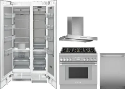 5 Piece Package Includes Refrigerator, Freezer, Range, Hood And Dishwasher