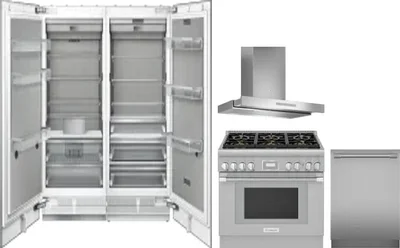 5 Piece Package Includes Refrigerator, Freezer, Range, Hood And Dishwasher