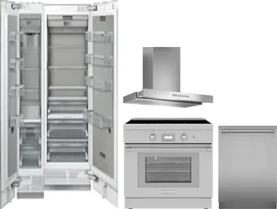 5 Piece Package Includes Refrigerator, Freezer, Range, Hood And Dishwasher