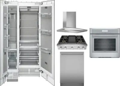 6 Piece Package Includes Refrigerator, Freezer, Cooktop, Wall Oven, Hood And Dishwasher