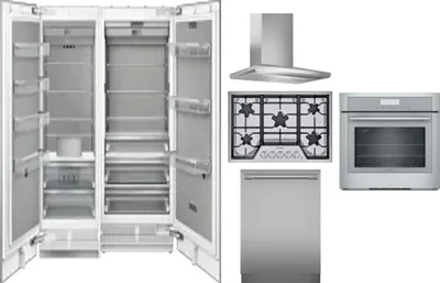 6 Piece Package Includes Refrigerator, Freezer, Cooktop, Wall Oven, Hood And Dishwasher