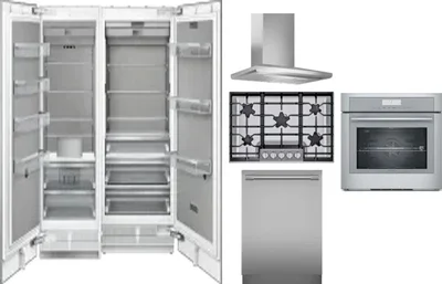 6 Piece Package Includes Refrigerator, Freezer, Cooktop, Wall Oven, Hood And Dishwasher