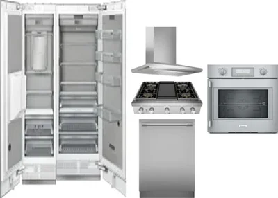 6 Piece Package Includes Refrigerator, Freezer, Cooktop, Wall Oven, Hood And Dishwasher