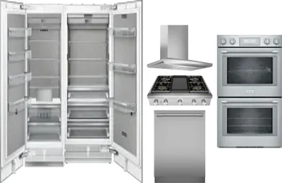 6 Piece Package Includes Refrigerator, Freezer, Cooktop, Wall Oven, Hood And Dishwasher