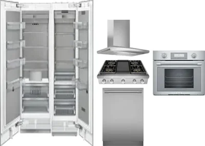 6 Piece Package Includes Refrigerator, Freezer, Cooktop, Wall Oven, Hood And Dishwasher