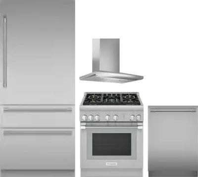 4 Piece Package Includes Refrigerator, Range, Hood And Dishwasher
