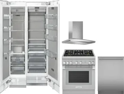 5 Piece Package Includes Refrigerator, Freezer, Range, Hood And Dishwasher