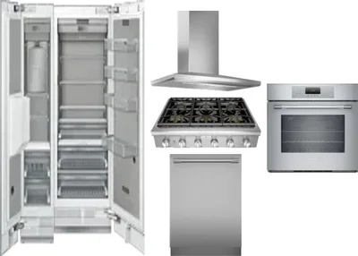 6 Piece Package Includes Refrigerator, Freezer, Cooktop, Wall Oven, Hood And Dishwasher