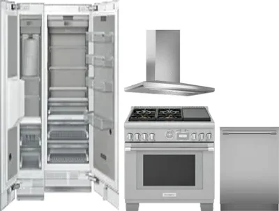 5 Piece Package Includes Refrigerator, Freezer, Range, Hood And Dishwasher