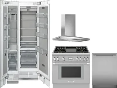 5 Piece Package Includes Refrigerator, Freezer, Range, Hood And Dishwasher