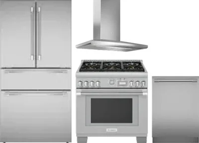 4 Piece Package Includes Refrigerator, Range, Hood And Dishwasher