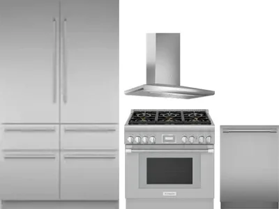 4 Piece Package Includes Refrigerator, Range, Hood And Dishwasher