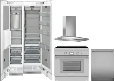 5 Piece Package Includes Refrigerator, Freezer, Range, Hood And Dishwasher