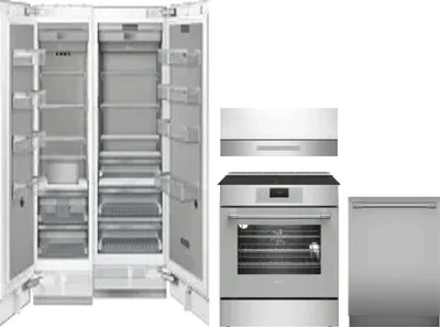 5 Piece Package Includes Refrigerator, Freezer, Range, Hood And Dishwasher