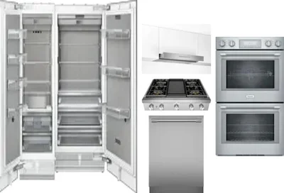 6 Piece Package Includes Refrigerator, Freezer, Cooktop, Wall Oven, Hood And Dishwasher
