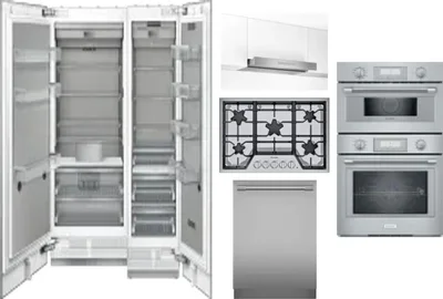 6 Piece Package Includes Refrigerator, Freezer, Cooktop, Wall Oven, Hood And Dishwasher
