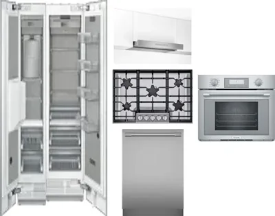 6 Piece Package Includes Refrigerator, Freezer, Cooktop, Wall Oven, Hood And Dishwasher