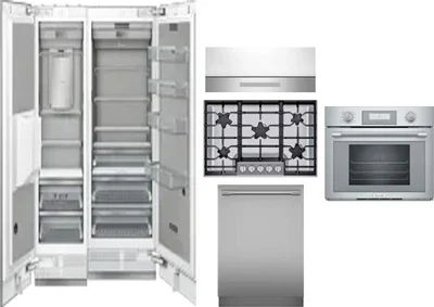 6 Piece Package Includes Refrigerator, Freezer, Cooktop, Wall Oven, Hood And Dishwasher