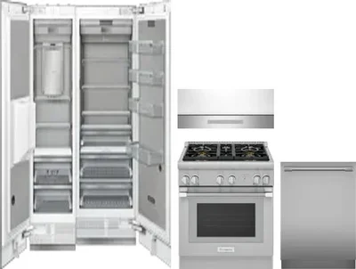5 Piece Package Includes Refrigerator, Freezer, Range, Hood And Dishwasher