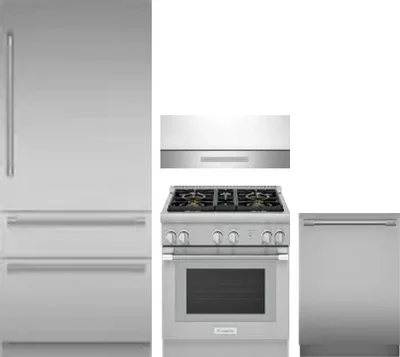 4 Piece Package Includes Refrigerator, Range, Hood And Dishwasher