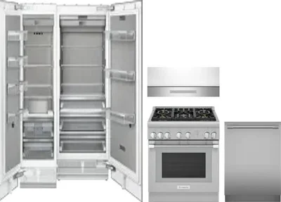 5 Piece Package Includes Refrigerator, Freezer, Range, Hood And Dishwasher