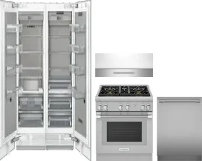 5 Piece Package Includes Refrigerator, Freezer, Range, Hood And Dishwasher