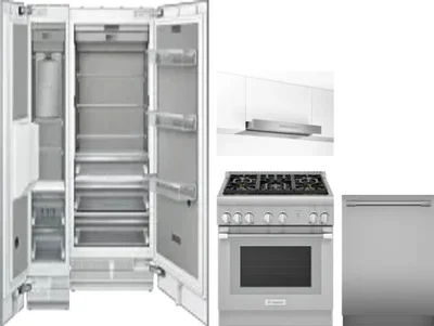 5 Piece Package Includes Refrigerator, Freezer, Range, Hood And Dishwasher