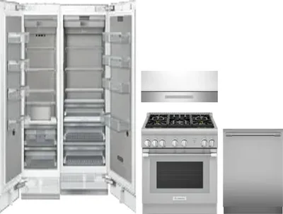 5 Piece Package Includes Refrigerator, Freezer, Range, Hood And Dishwasher