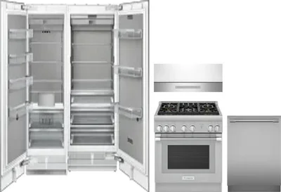 5 Piece Package Includes Refrigerator, Freezer, Range, Hood And Dishwasher