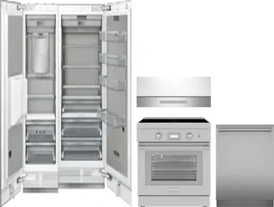 5 Piece Package Includes Refrigerator, Freezer, Range, Hood And Dishwasher