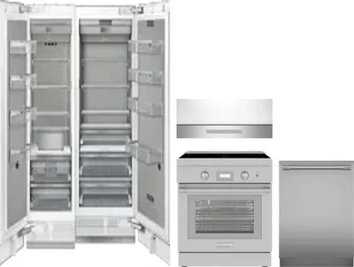 5 Piece Package Includes Refrigerator, Freezer, Range, Hood And Dishwasher