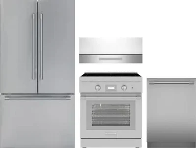 4 Piece Package Includes Refrigerator, Range, Hood And Dishwasher