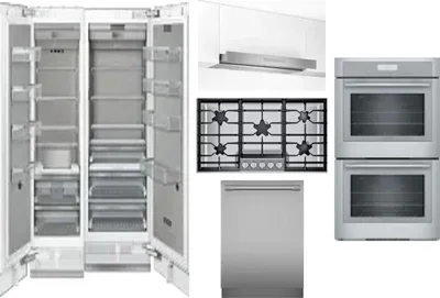 6 Piece Package Includes Refrigerator, Freezer, Cooktop, Wall Oven, Hood And Dishwasher