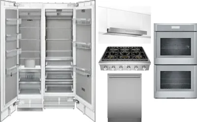 6 Piece Package Includes Refrigerator, Freezer, Cooktop, Wall Oven, Hood And Dishwasher