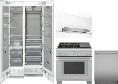 5 Piece Package Includes Refrigerator, Freezer, Range, Hood And Dishwasher