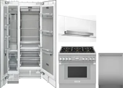 5 Piece Package Includes Refrigerator, Freezer, Range, Hood And Dishwasher