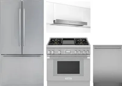 4 Piece Package Includes Refrigerator, Range, Hood And Dishwasher